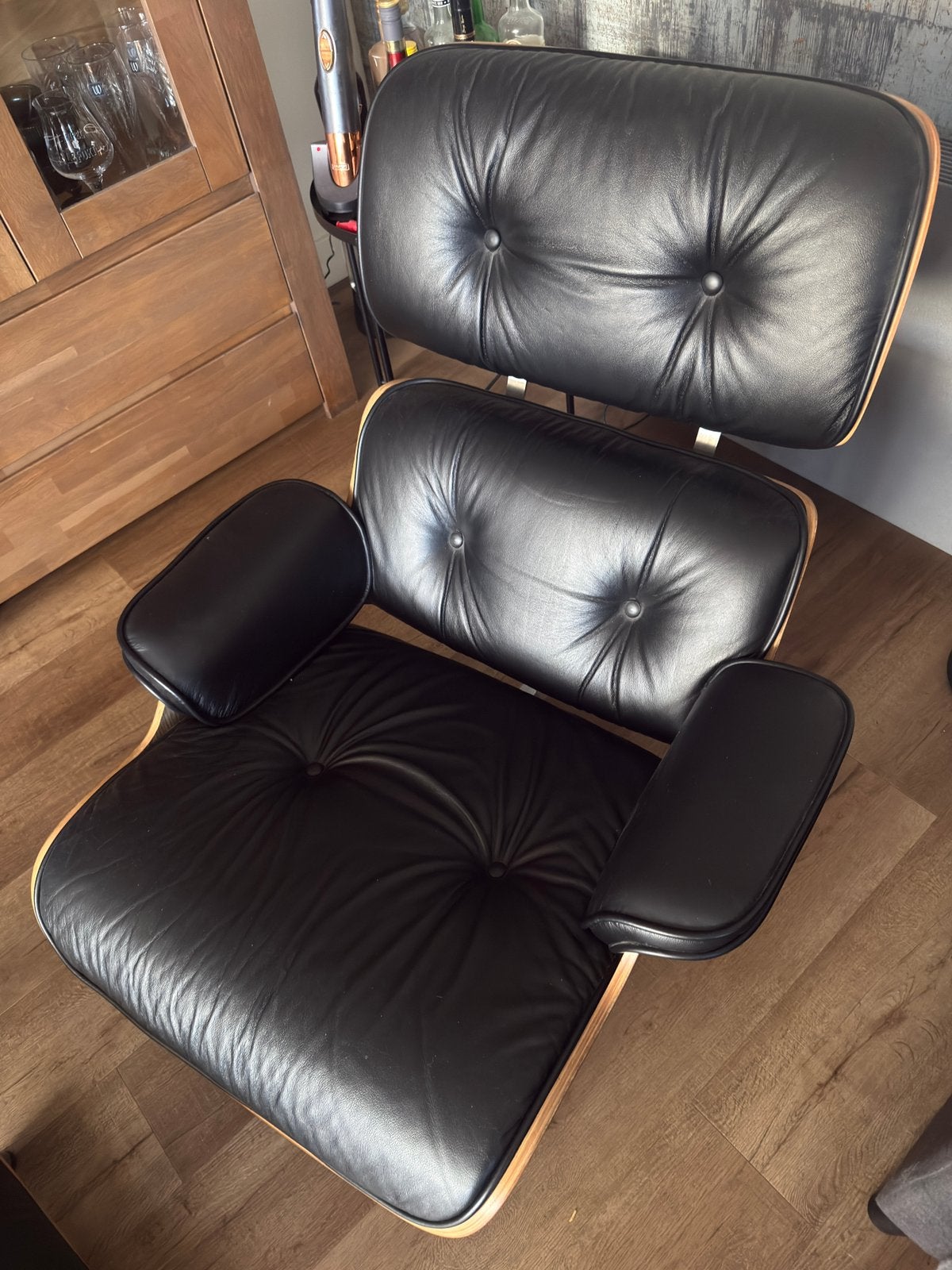 Loungechair plus hocker, Ophalen, Gebruikt, Tijdloos, Leer