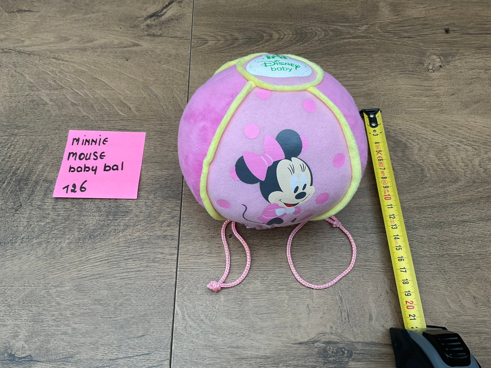 Zgan, en werkende, Disney Babies Minnie mouse bal, geluid., Ophalen, Mickey Mouse, Zo goed als nieuw, Tas, Koffer of Zak