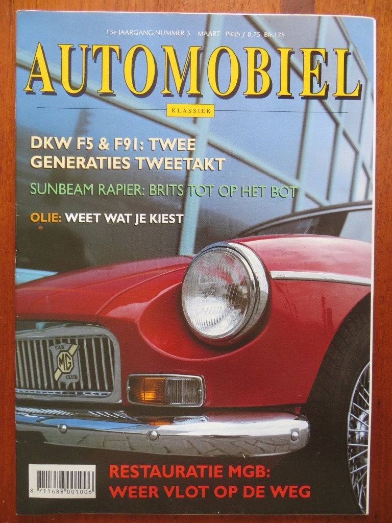 Het Automobiel 3 1992 DKW F5 en F91, MGB, Sunbeam Rapier, Ophalen of Verzenden, Nieuw, Overige merken