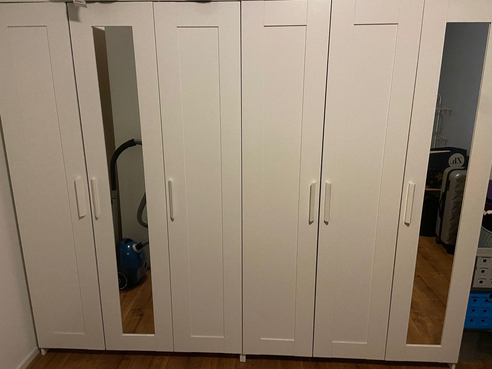 2 Kledingkasten met 3 deuren Ikea Brimnes wit, Ophalen, 100 tot 150 cm, Zo goed als nieuw, 150 tot 200 cm