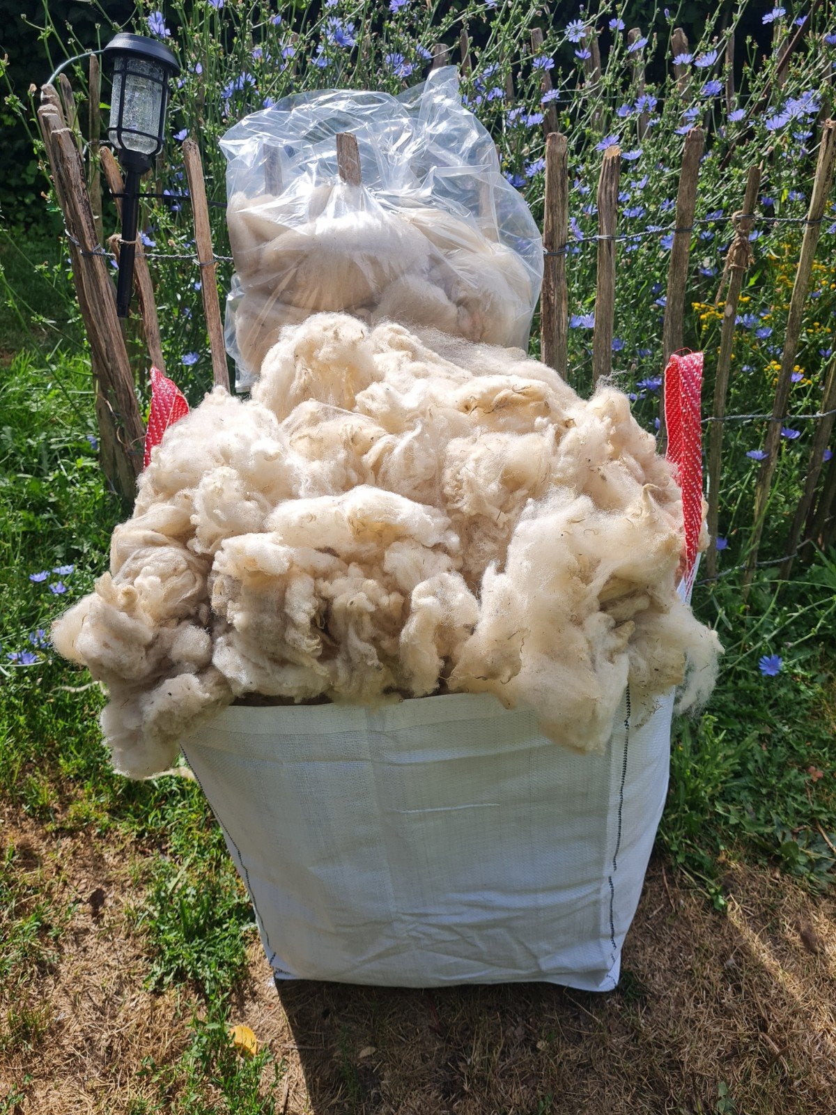 Aangeboden gewassen Swiffer wol. Bijna 5 kilo, Hobby en Vrije tijd, Spinnewielen en Spinnen, Ophalen of Verzenden, Spinwol