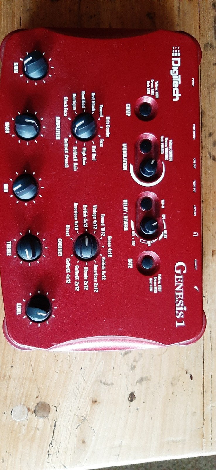 Digitech Genesis 1 Effecten bak In Nieuwstaat Met Adapter., Ophalen, Zo goed als nieuw, Delay of Echo