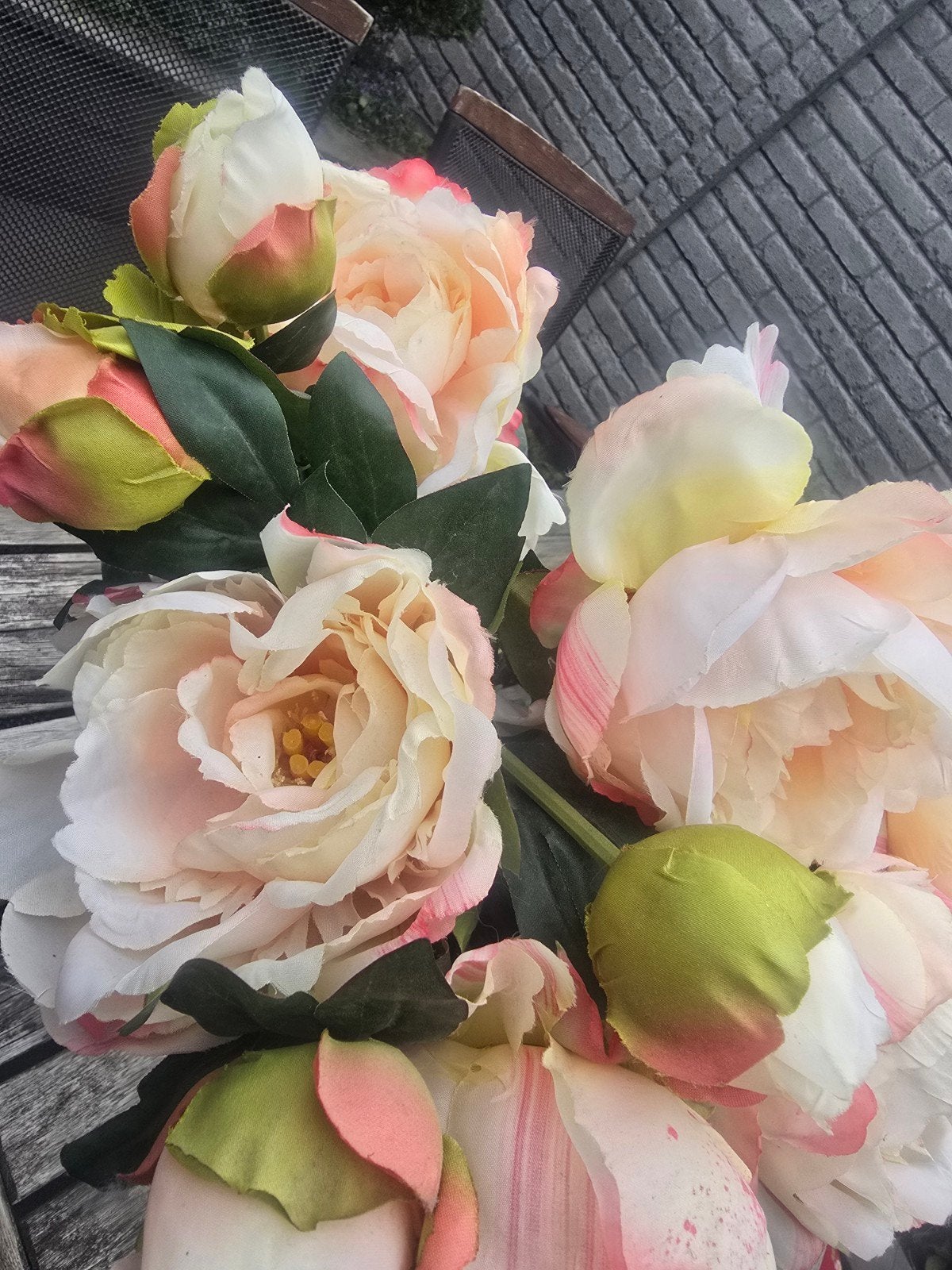 Bos pioenrozen - Kunstbloemen, Roze, Kunstbloem, Nieuw, Textiel