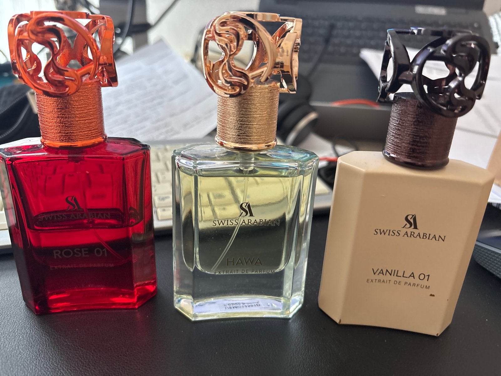 Swiss Arabian Parfums: Rose 01, Hawa, Vanilla 01, Ophalen of Verzenden, Zo goed als nieuw