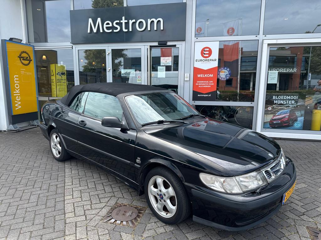 Saab 9-3 Cabrio 2.0t SE Automaat, vol leer / APK 1 jaar, Auto's, Saab, Gebruikt, 4 cilinders, 4 stoelen, Zwart