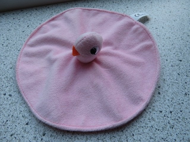Knuffeldoek vogeltje of eendje vogel merk Imagebooks roze, Ophalen of Verzenden, Zo goed als nieuw, Met label, Roze