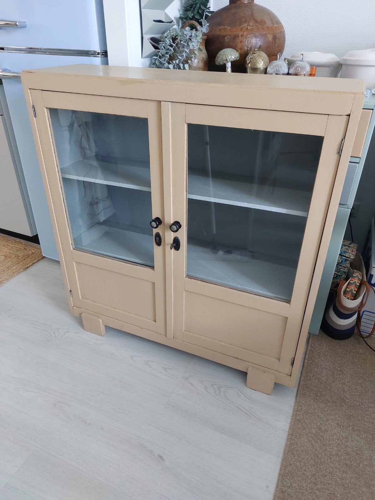 Antieke Art Deco kasje- snel af te halen!, Ophalen of Verzenden, Gebruikt, Rechthoekig, 50 tot 100 cm