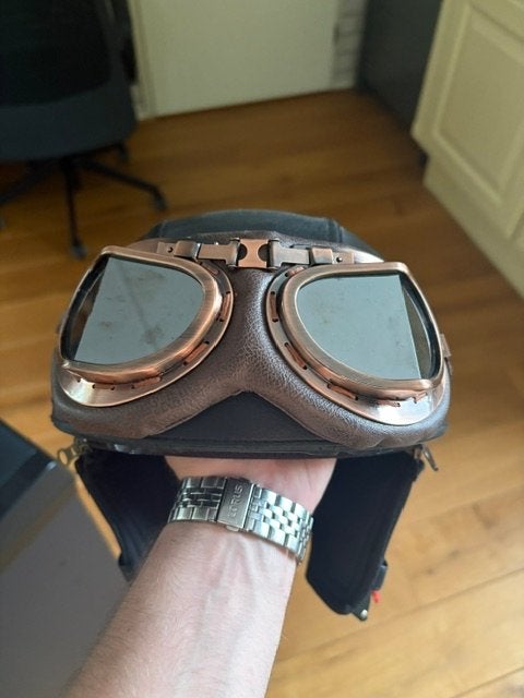 Zeng'en Retro Scooterhelm met Bril - ECE Gecertificeerd, Ophalen, Zo goed als nieuw, Medium