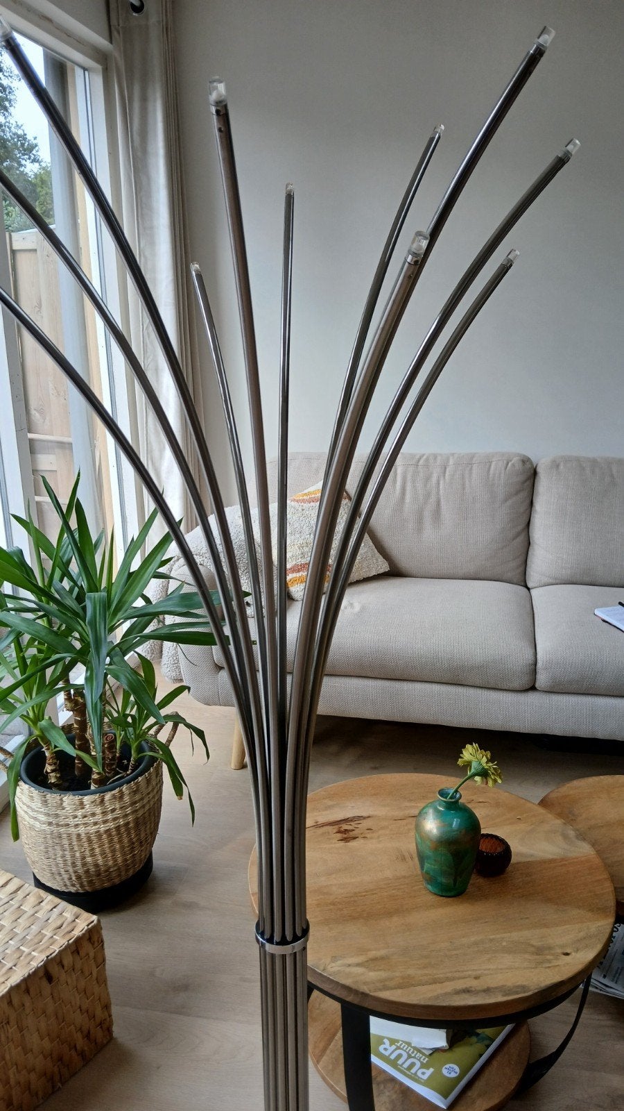 vloerlamp, Ophalen, Zo goed als nieuw, Glas, 150 tot 200 cm