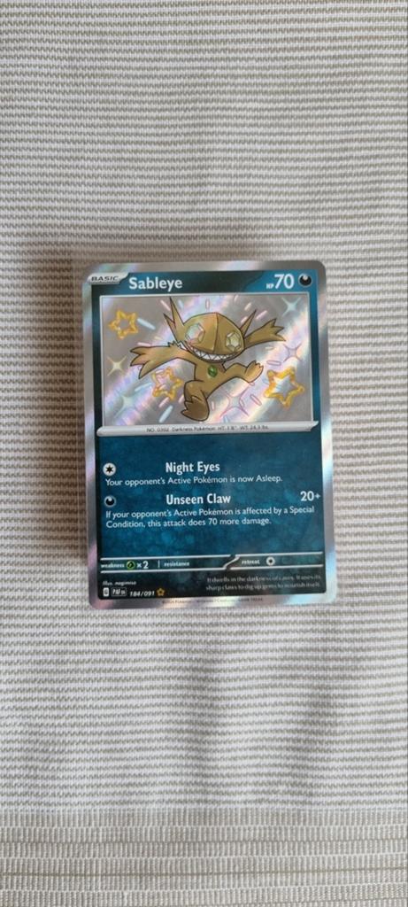 Pokemon Sableye | #184 Paldean Fates, Ophalen of Verzenden, Nieuw, Losse kaart