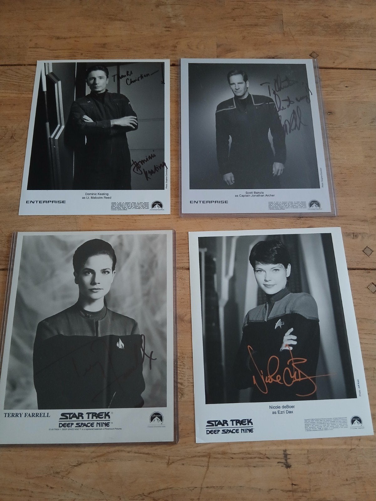 Star Trek: Enterprise & Deep Space Nine gesigneerde foto's, Verzamelen, Ophalen of Verzenden