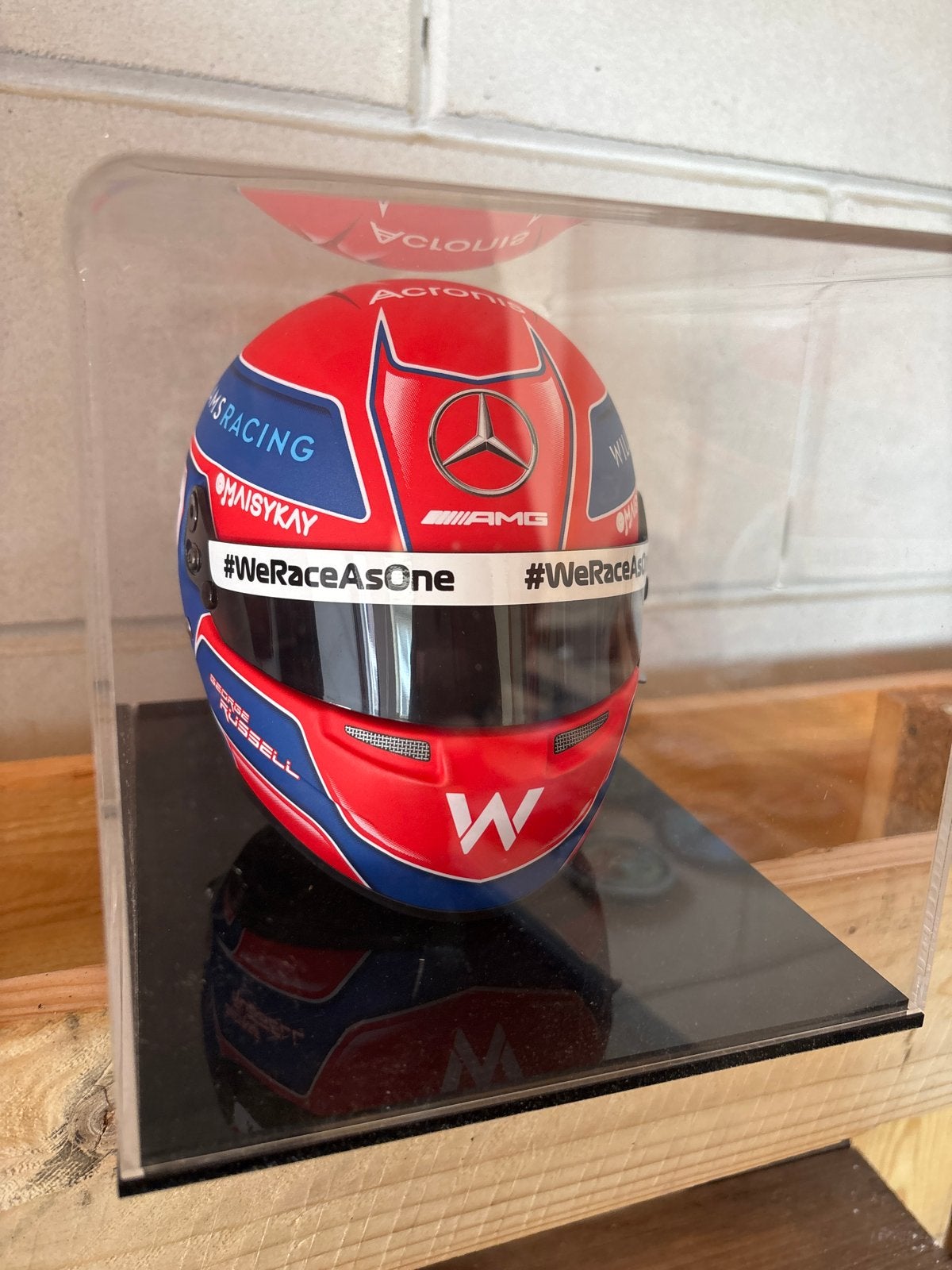 George Russell 2021 Williams Racing F1 Helm Replica, Ophalen, Zo goed als nieuw, Formule 1