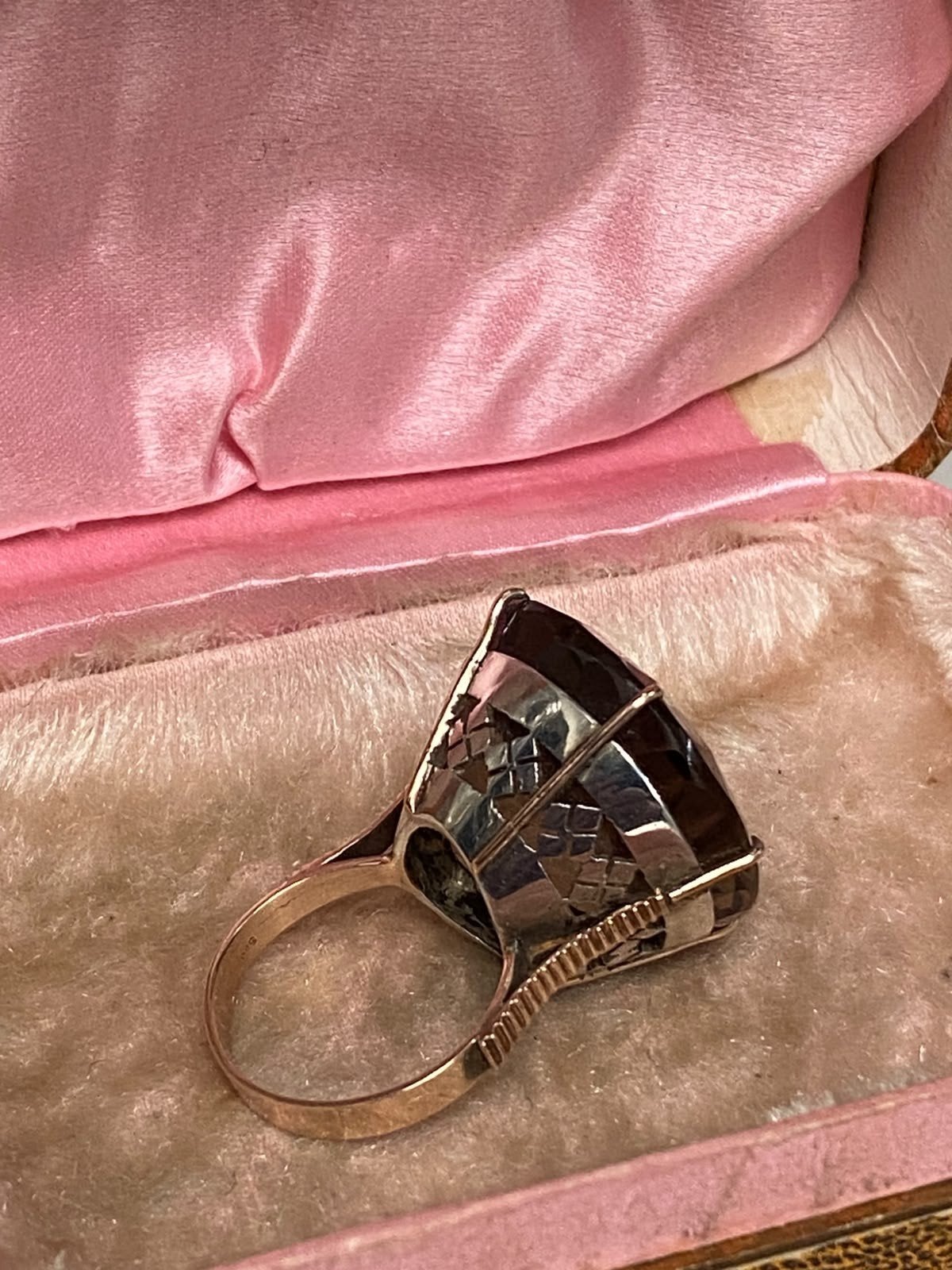 Top zware gouden ring rooktopaas, Verzenden, Goud, Ring