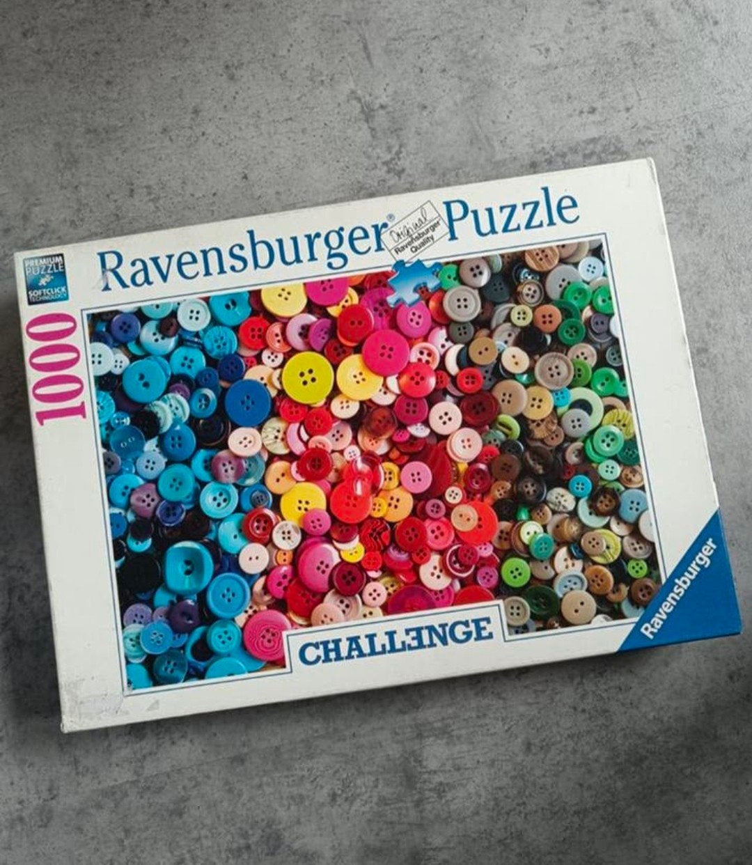 Ravensburger Challenge Puzzel Kleurrijke Knopen 1000 stukjes, Hobby en Vrije tijd, Denksport en Puzzels, Ophalen of Verzenden