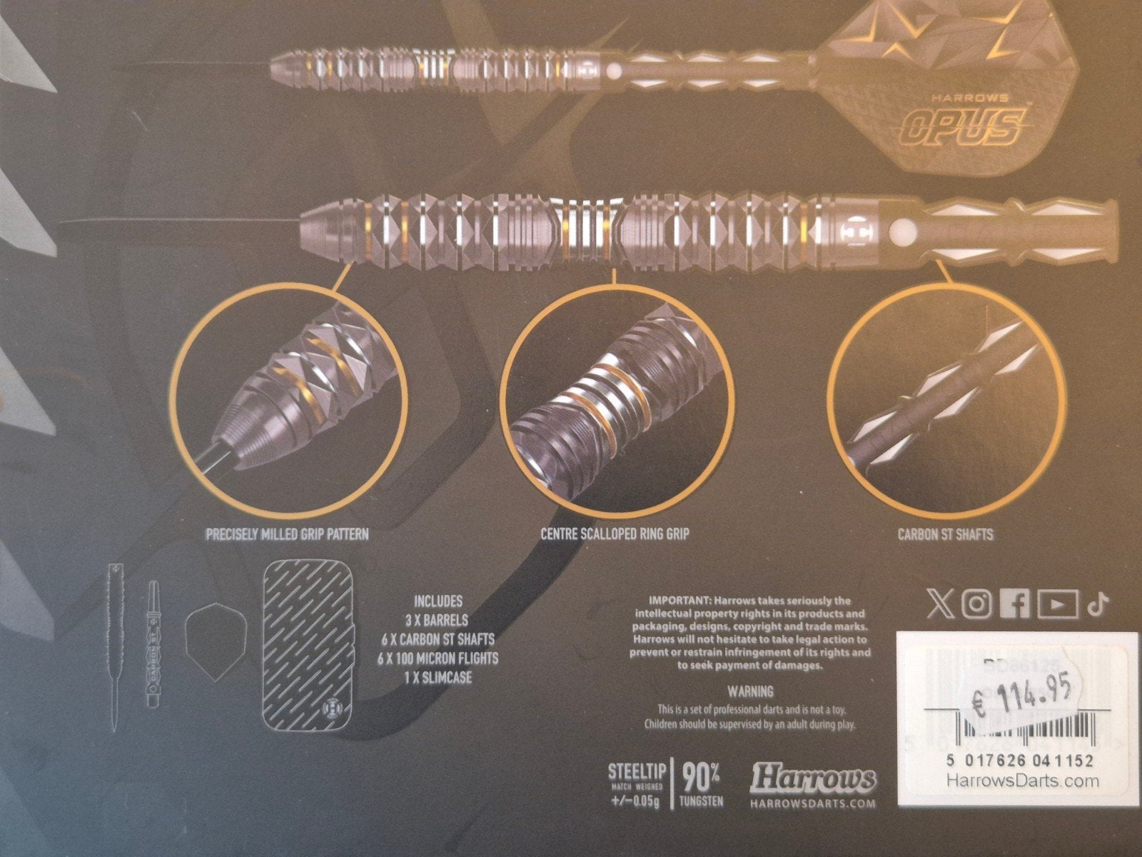 Harrows Opus Dartpijlen 25 gram - Zo goed als nieuw, Ophalen of Verzenden, Nieuw, Pijlen