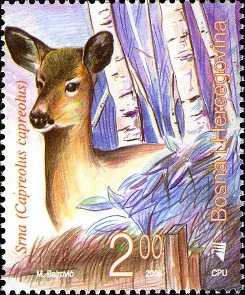BOSNIË HERZEGOVINA 1 - Dieren: zoogdieren (ree), Verzenden, Postfris, Dier of Natuur