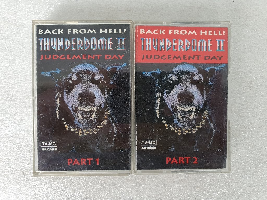 Thunderdome II Judgement Day Part 1 + 2 cassettes, Gebruikt, 2 t/m 25 bandjes, Overige genres, Ophalen of Verzenden