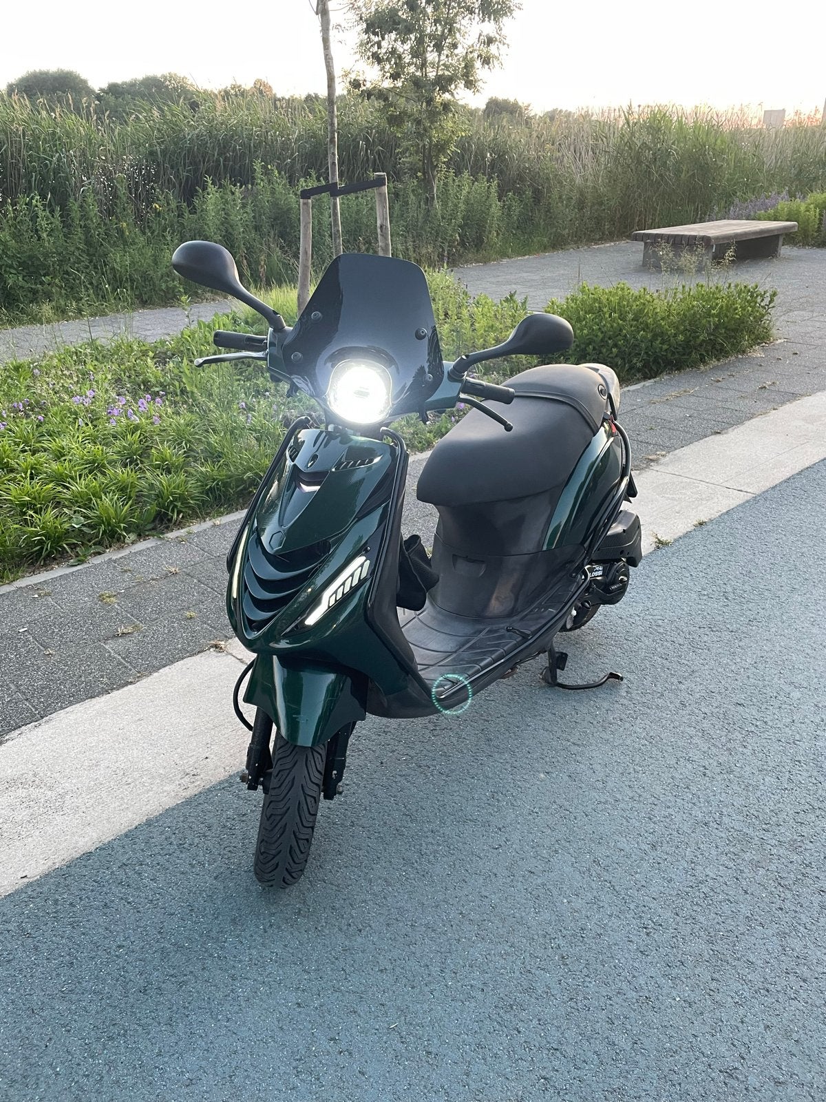Piaggio Zip 80cc en Turbo Kit | Jaguar green, Ophalen, Gebruikt, Maximaal 45 km/u, 80 cc