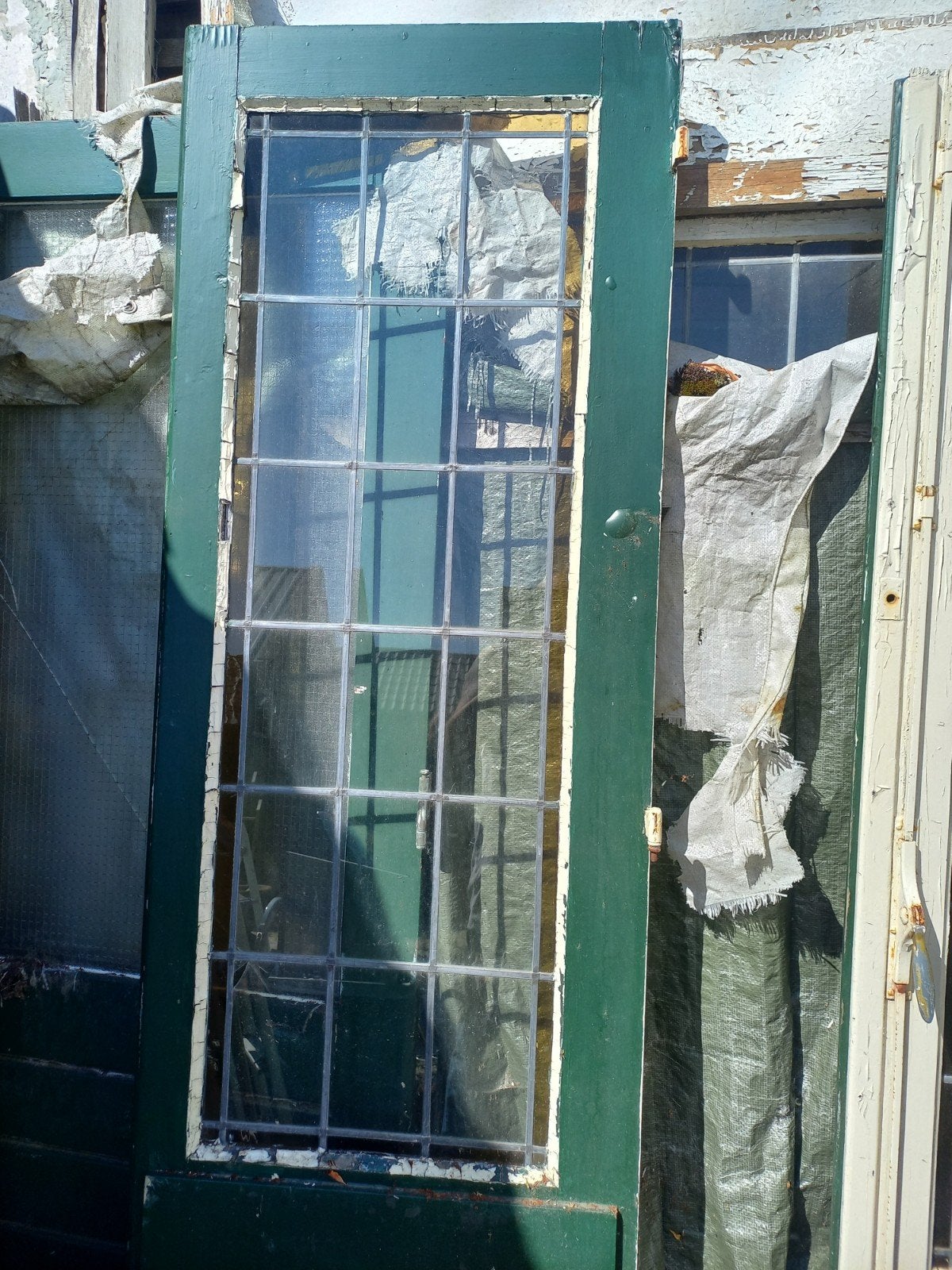 glas in lood complete  tuindeuren, Ophalen, Gebruikt, Minder dan 80 cm, Overige typen
