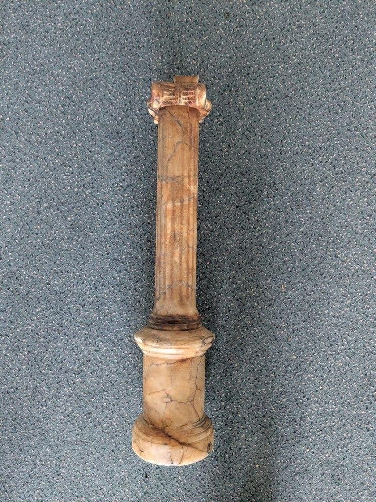 Decoratieve zuil / mogelijke lampvoet met marmerlook, Huis en Inrichting, Ophalen of Verzenden, Gebruikt