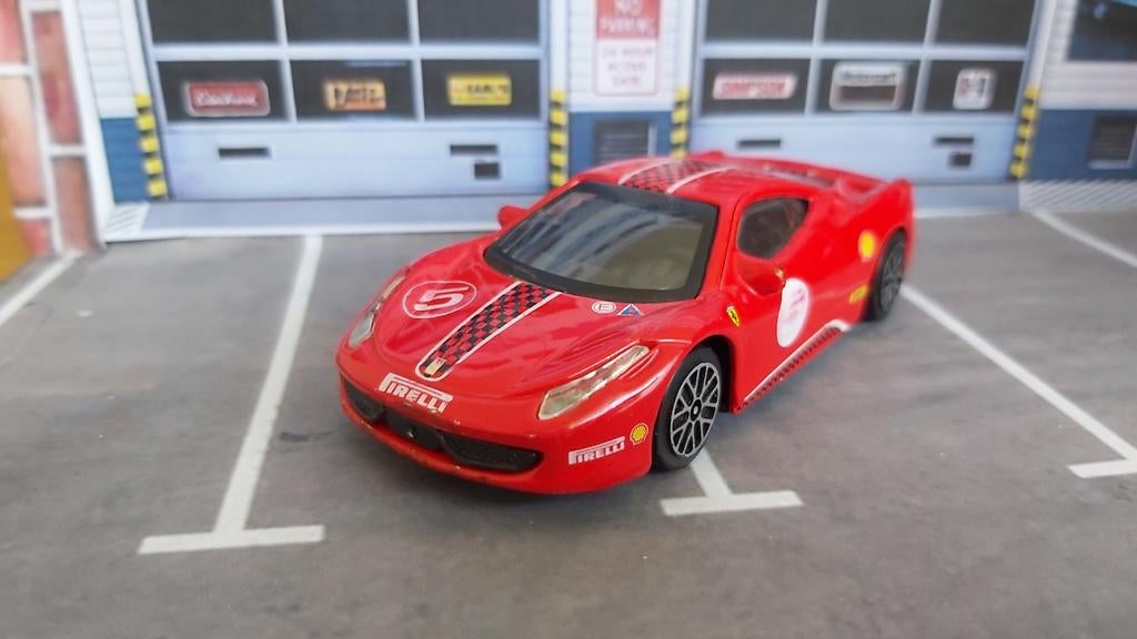 Ferrari 458 Italia Challenge Modelauto Rood #5, Ophalen of Verzenden, Zo goed als nieuw, Auto, Overige merken