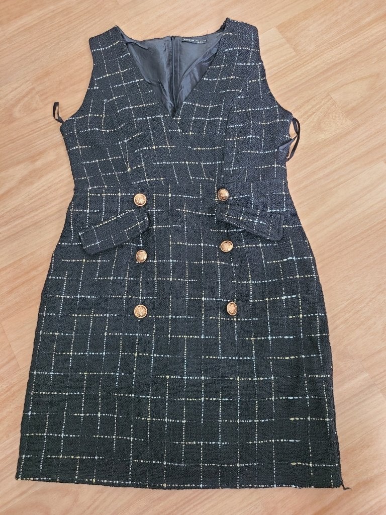Zwarte jurk, Shein, maat M, Maat 38/40 (M), Zwart, Ophalen of Verzenden, Zo goed als nieuw
