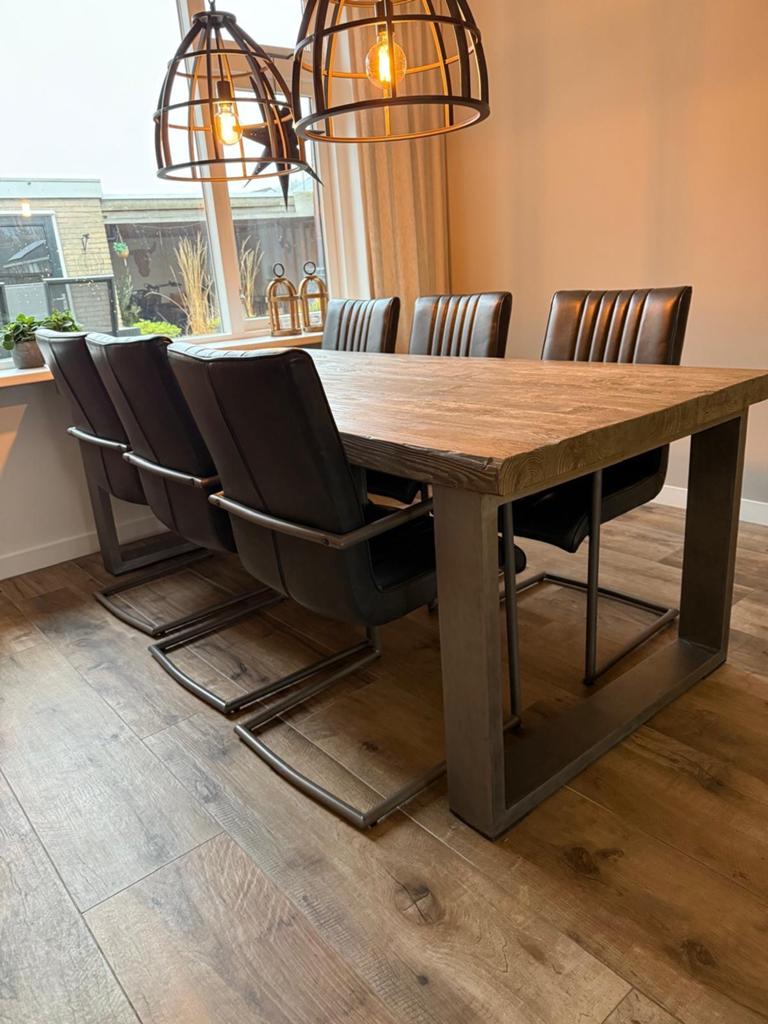 Pronto Alesio eettafel 220x100 cm – 6 persoons, Huis en Inrichting, Ophalen, 200 cm of meer, 50 tot 100 cm, Zo goed als nieuw