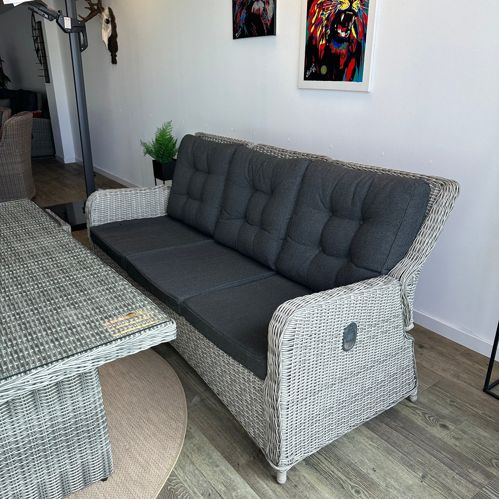 Mooie Wicker Tuinset / Loungeset — Prima staat, ., Ophalen of Verzenden, Eettafel, Wicker