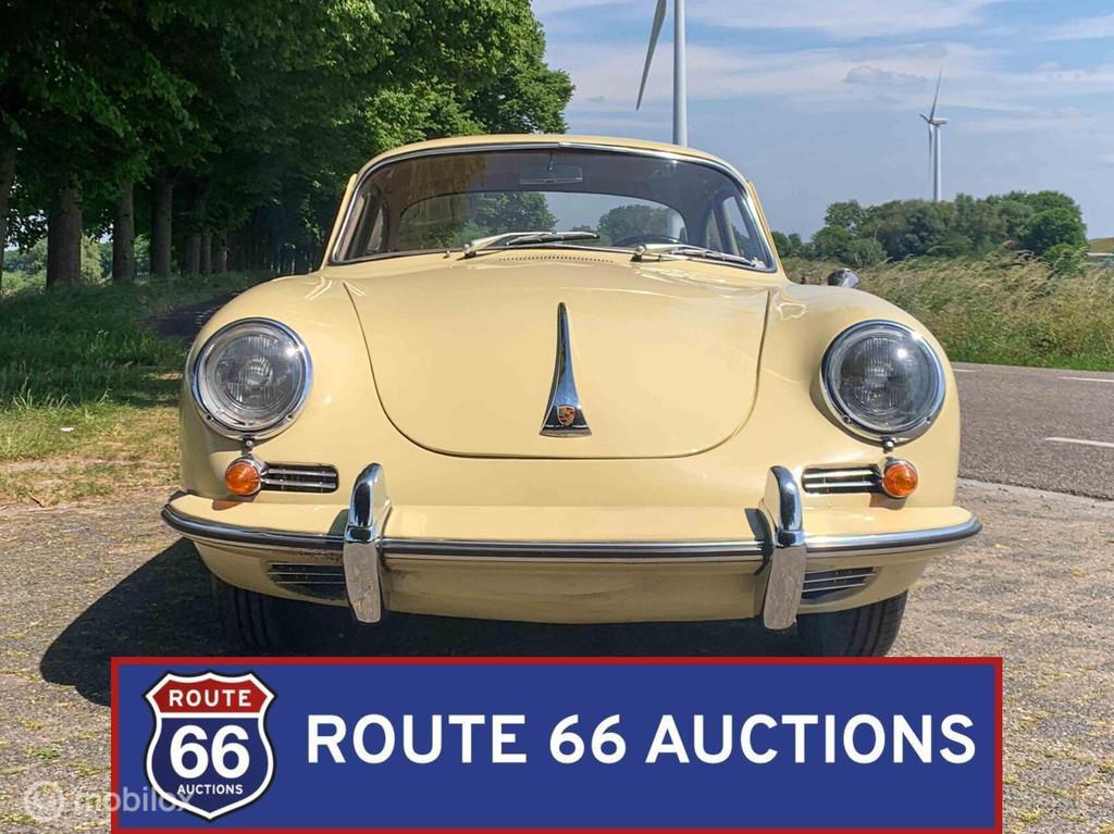Porsche 356B Karmann Coupe | 1961 | Route 66 Auctions, Auto's, Overige carrosserieën, Zwart, Bedrijf, Porsche