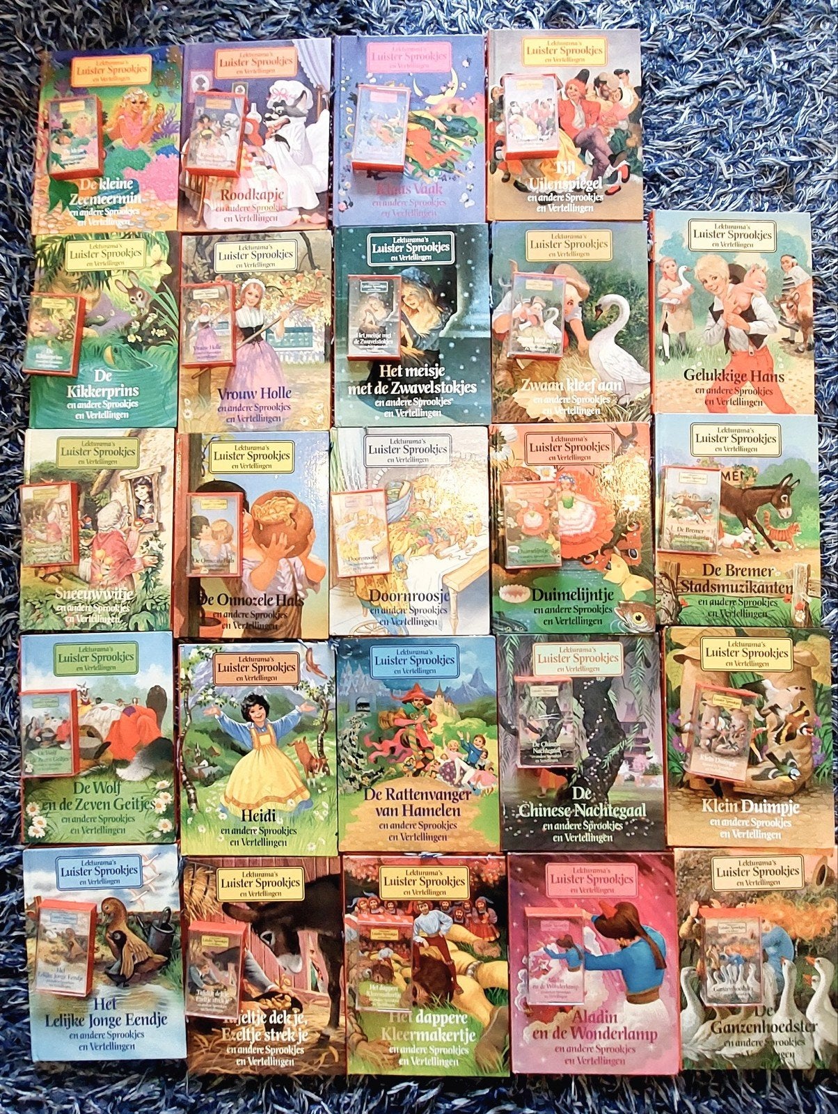 Grote collectie Luister Sprookjes boeken met cassettes, Boeken, Ophalen, Zo goed als nieuw