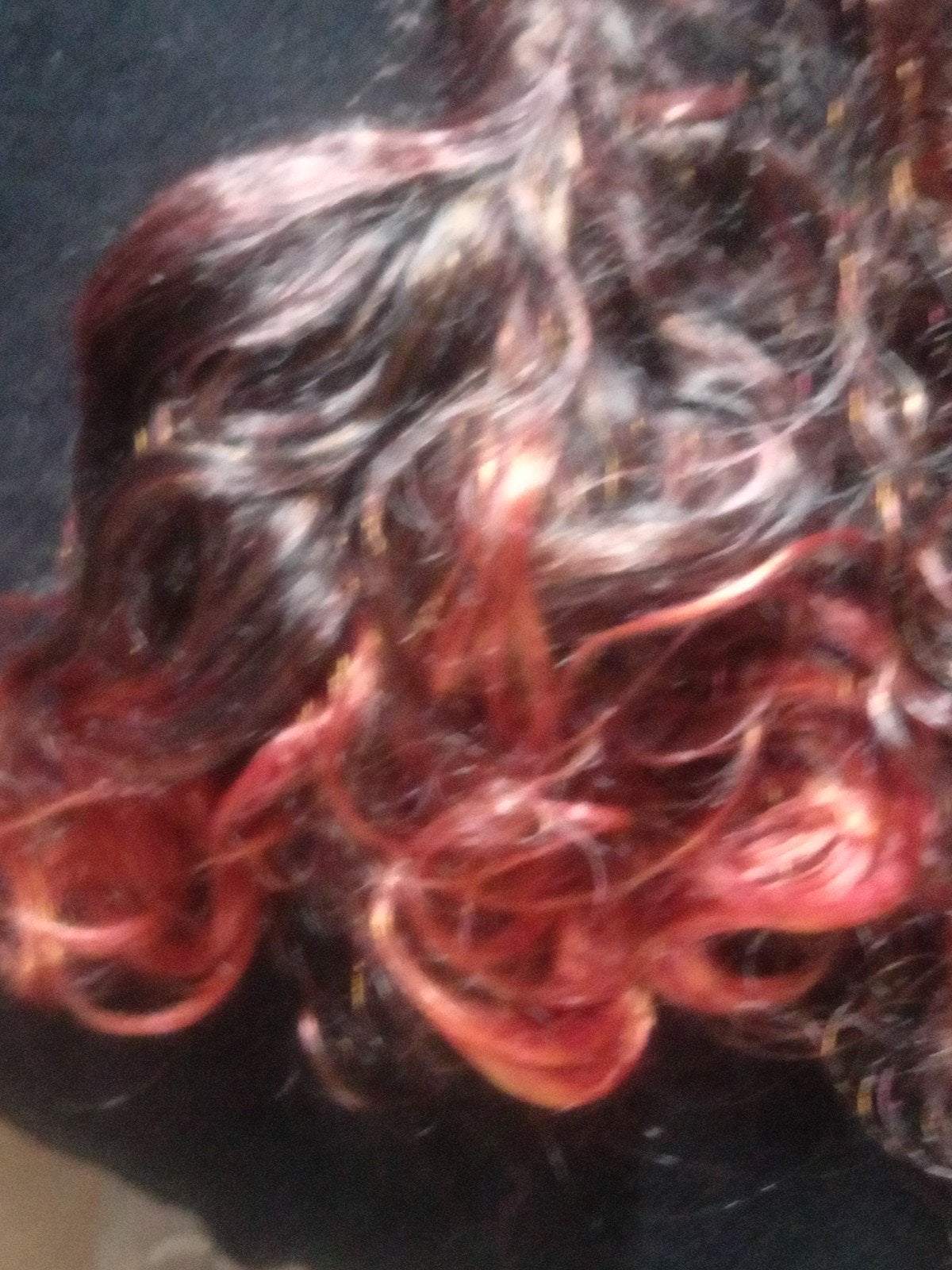 Haarverlenging krullend rood/bruin, Ophalen, Nieuw, Pruik of Haarverlenging