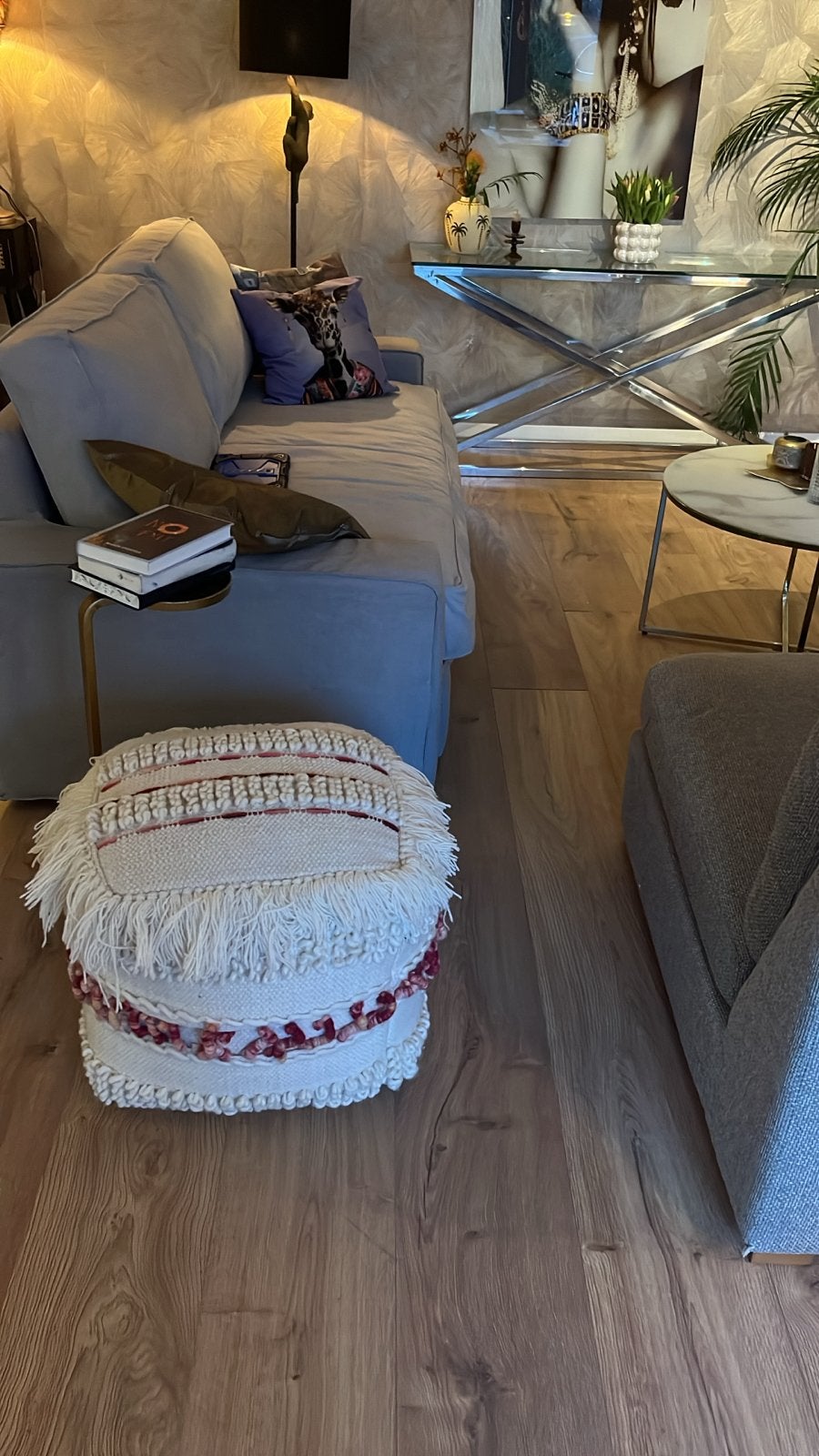 Comfortabele slaapbank - Lichtgrijs, zo goed als nieuw, Tweepersoons, Zo goed als nieuw, 200 cm, Grijs