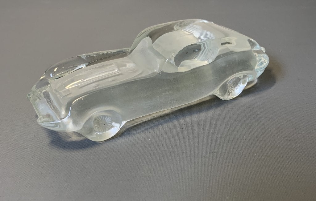 Miniatuur auto sportmodel in helder en mat glas, Verzamelen, Ophalen of Verzenden, Zo goed als nieuw, Auto's