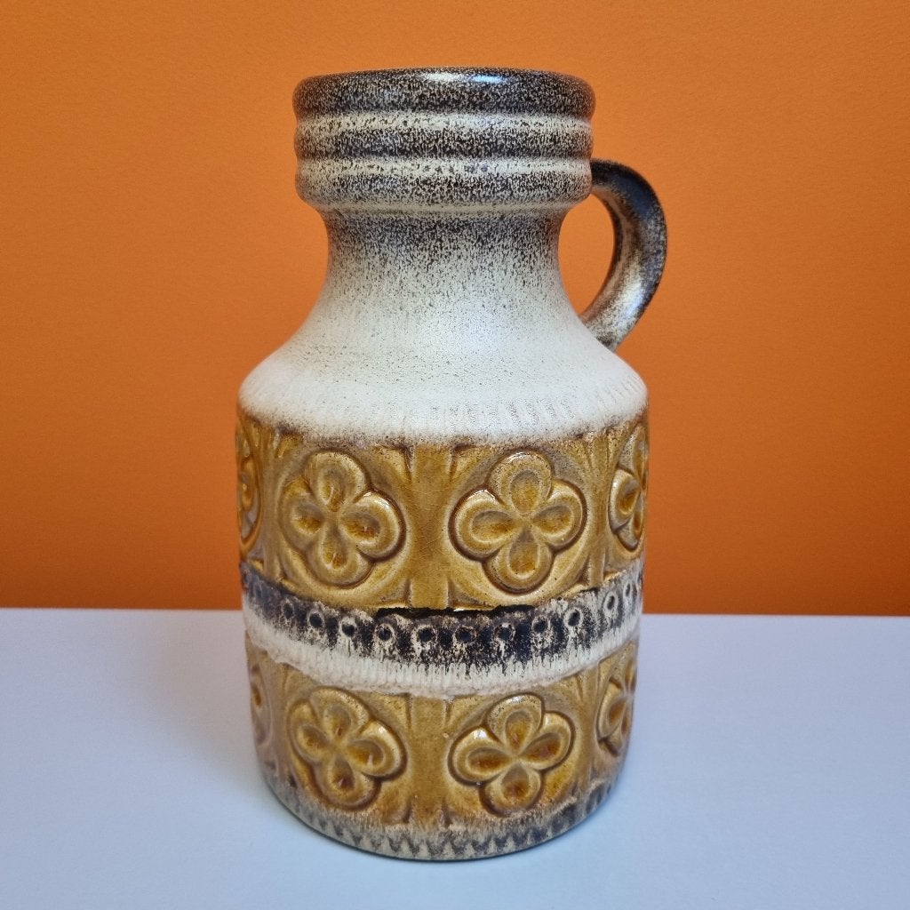 retro vintage vaas Scheurich West Germany 70s, 23 cm, Ophalen of Verzenden, Zo goed als nieuw, Steen/keramiek