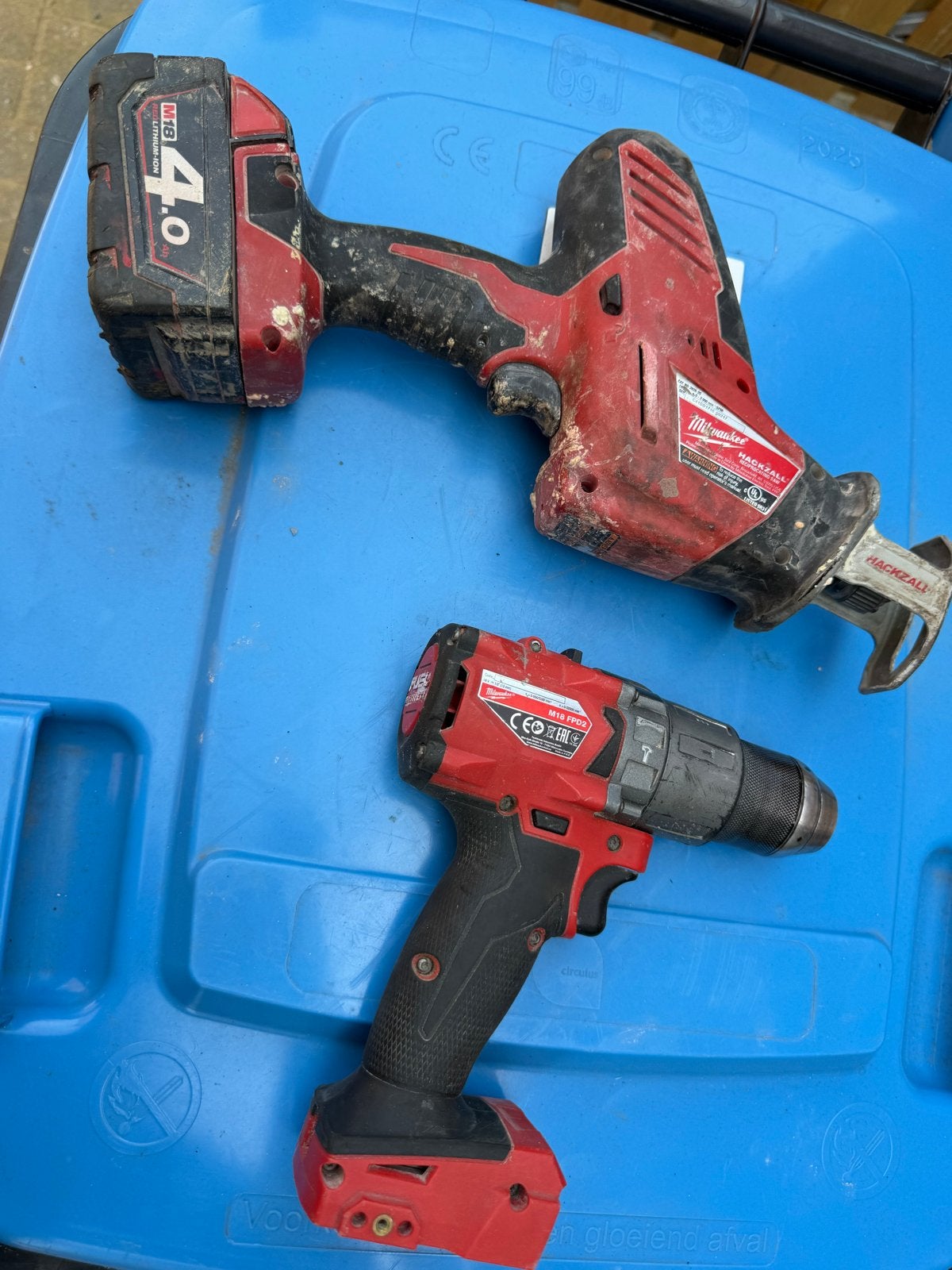 Milwaukee Boormachine en sawsaw, Ophalen of Verzenden, Gebruikt, Boor- en Schroefmachine