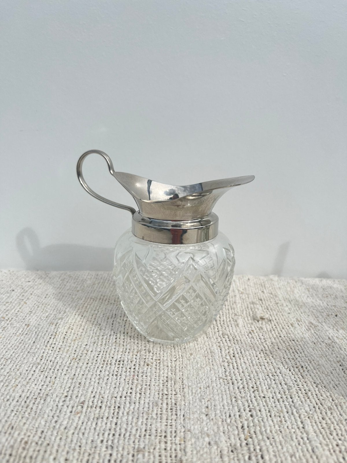 Kristallen vintage melkkannetje chique, Ophalen of Verzenden