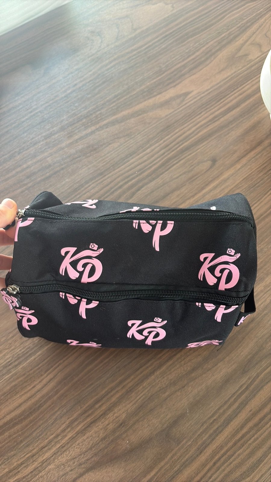 Knolpower toilet tas groot zwart roze, Sieraden, Tassen en Uiterlijk, Toilettassen, Ophalen of Verzenden, Zo goed als nieuw, Zwart