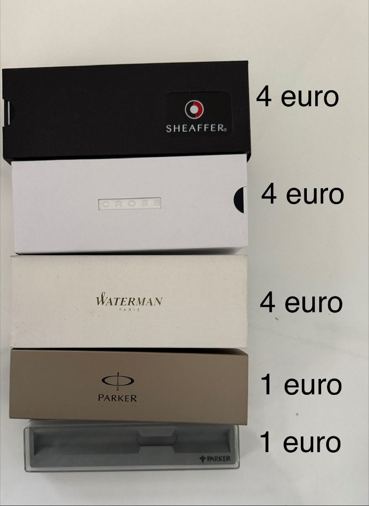 Luxe pennendoosjes van Waterman, Sheaffer, Parker, Cross, Verzamelen, Sheaffer, Overige typen, Nieuw, Met doosje