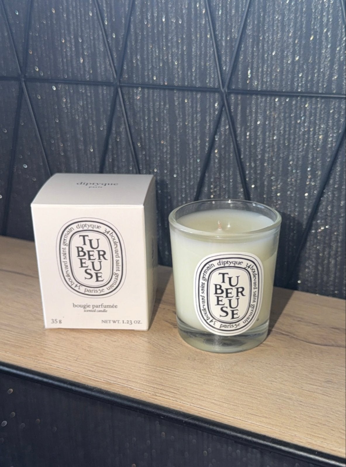 Diptyque Geurkaars Tubéreuse 35g, Verzenden, Kaars, Wit, Overige merken