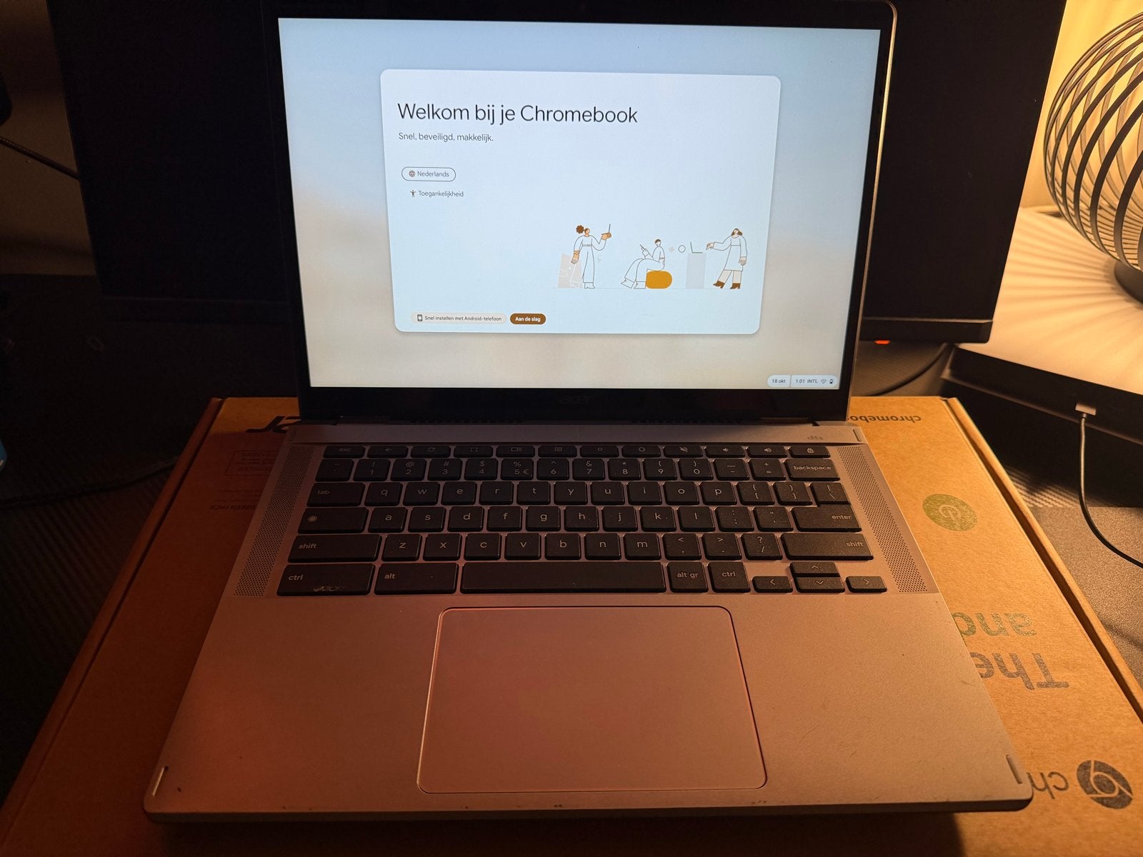 Acer Chromebook Spin 314, Computers en Software, Ophalen, Qwerty, Minder dan 2 Ghz, Zo goed als nieuw