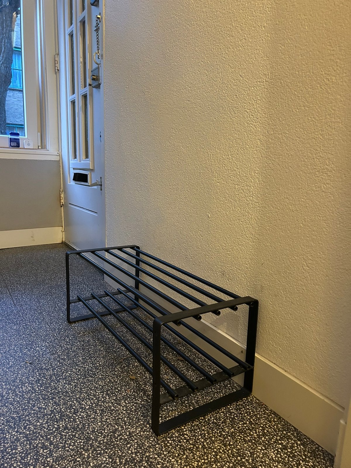 Zwart stalen schoenenrek van Spinder Design, Huis en Inrichting, Ophalen, Zo goed als nieuw