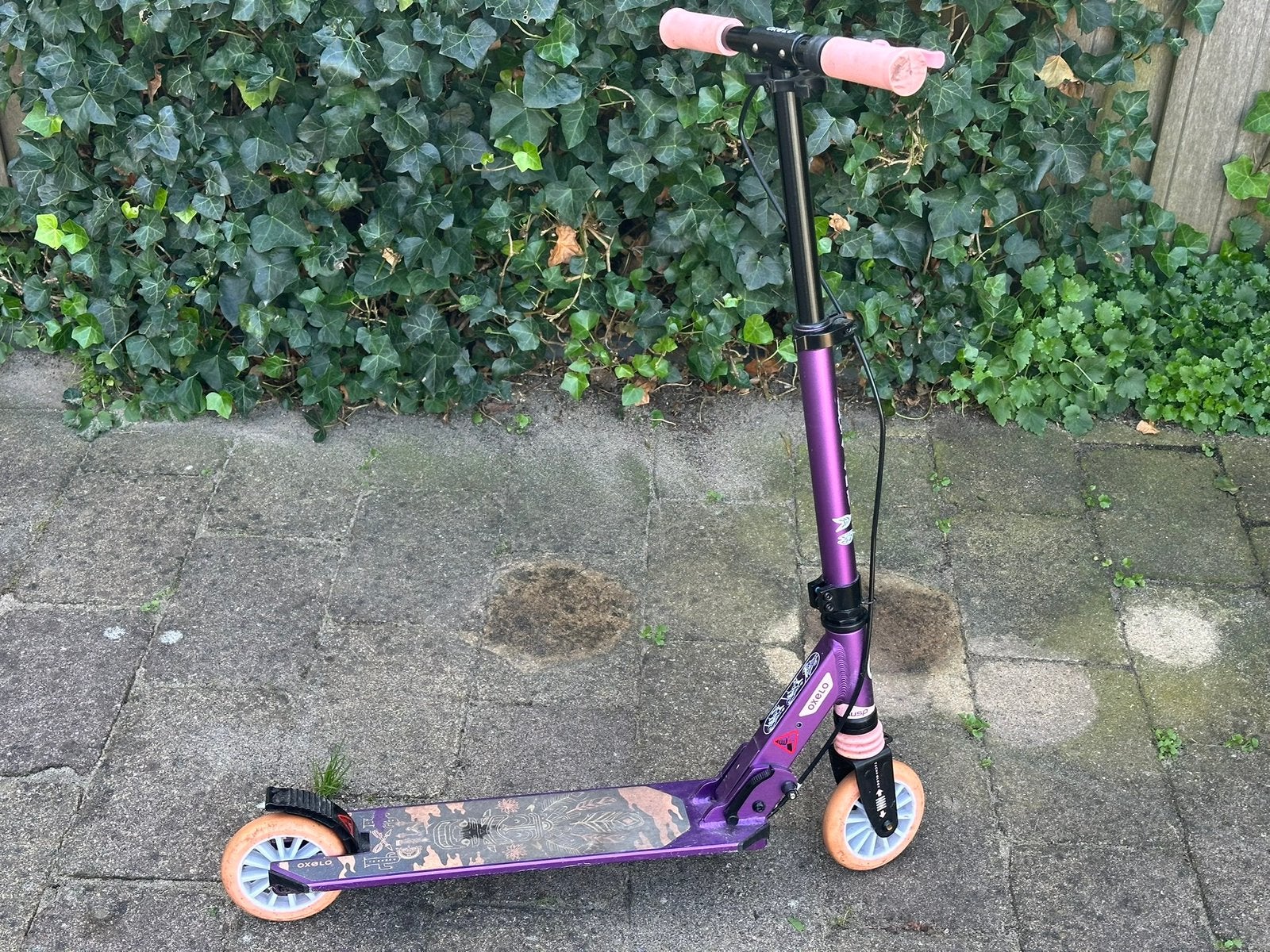 Oxelo mid 5 kinderstep paars/roze, Fietsen en Brommers, Ophalen, Gebruikt, Gewone step