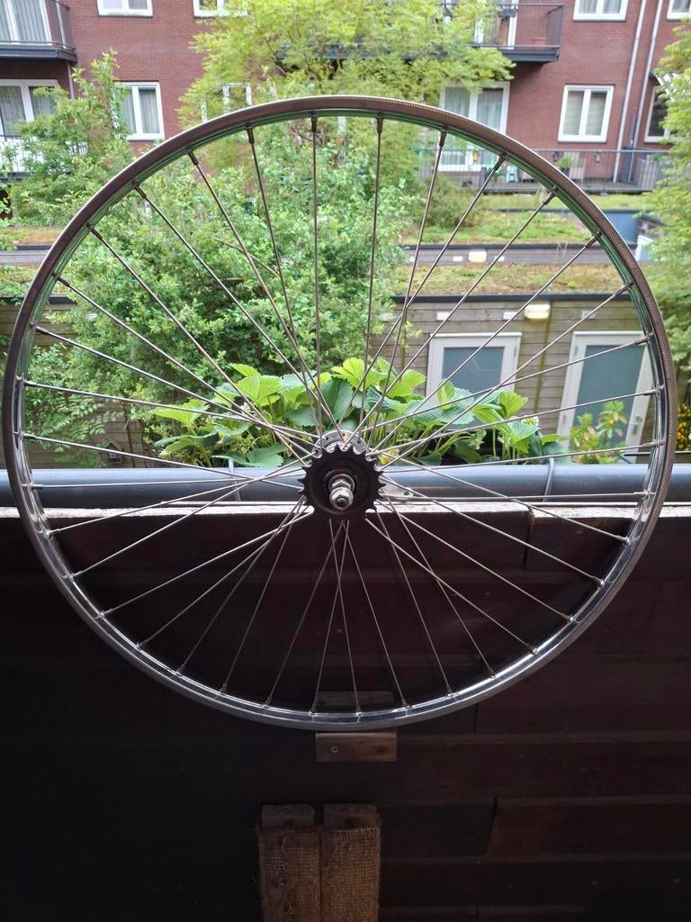 RVS 28 inch achterwiel met terugtraprem, Ophalen, Stadsfiets, Wiel