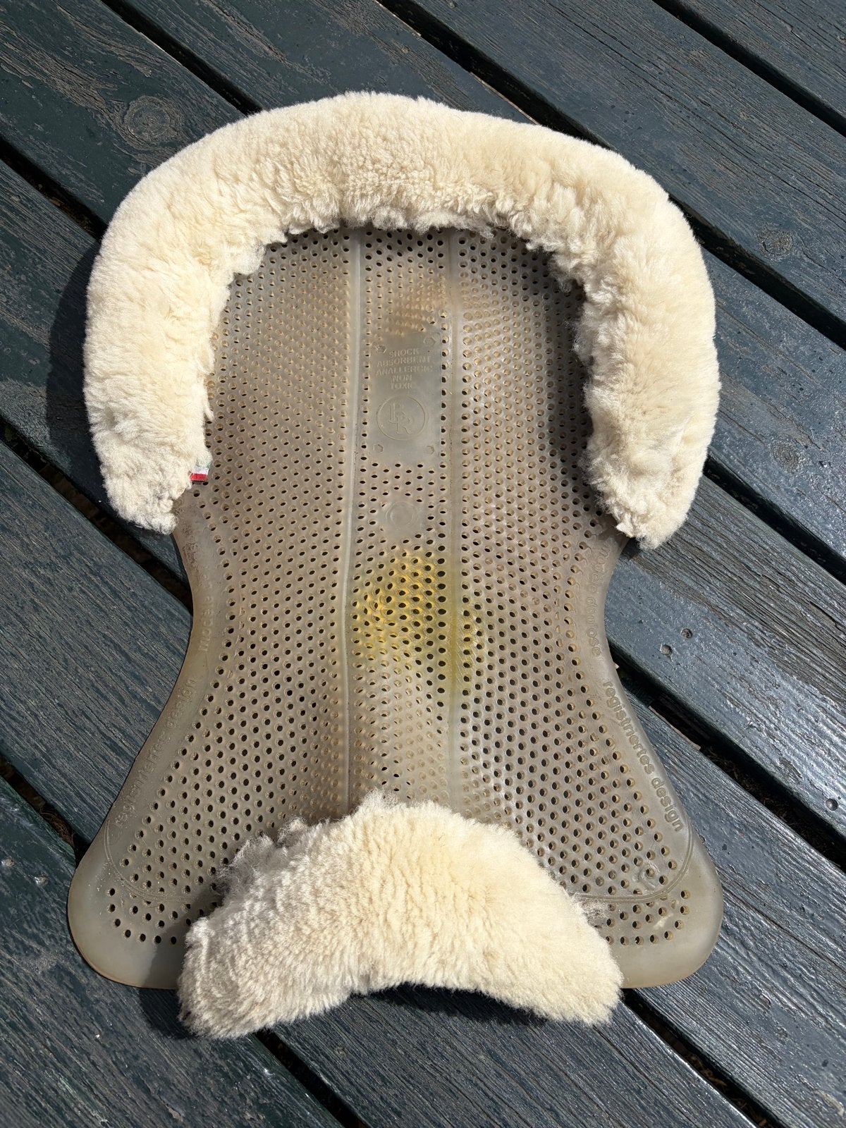 Gelpad BR Soft Gel Schapenvacht maar L, Dieren en Toebehoren, Full (L), Ophalen of Verzenden, Zadelpad, Gebruikt