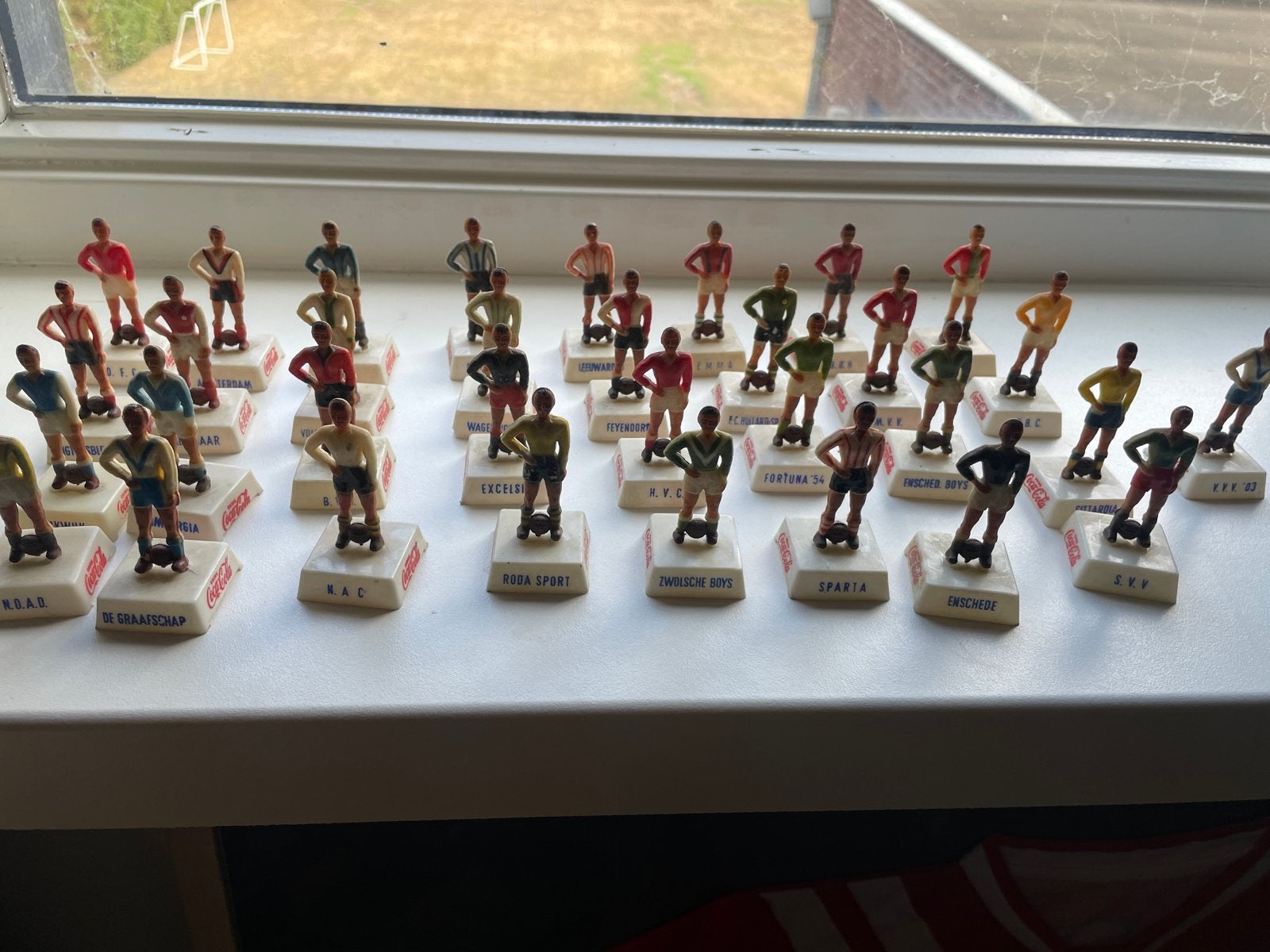 Coca Cola voetbalpoppetjes 1954 - ADO Den Haag, Feyenoord, Verzamelen, Sportartikelen en Voetbal, Ophalen of Verzenden, Gebruikt