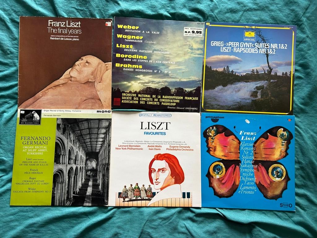 8 LP's Franz Liszt Klassiek (ook per stuk te koop), Gebruikt, Overige typen, Ophalen of Verzenden, 12 inch