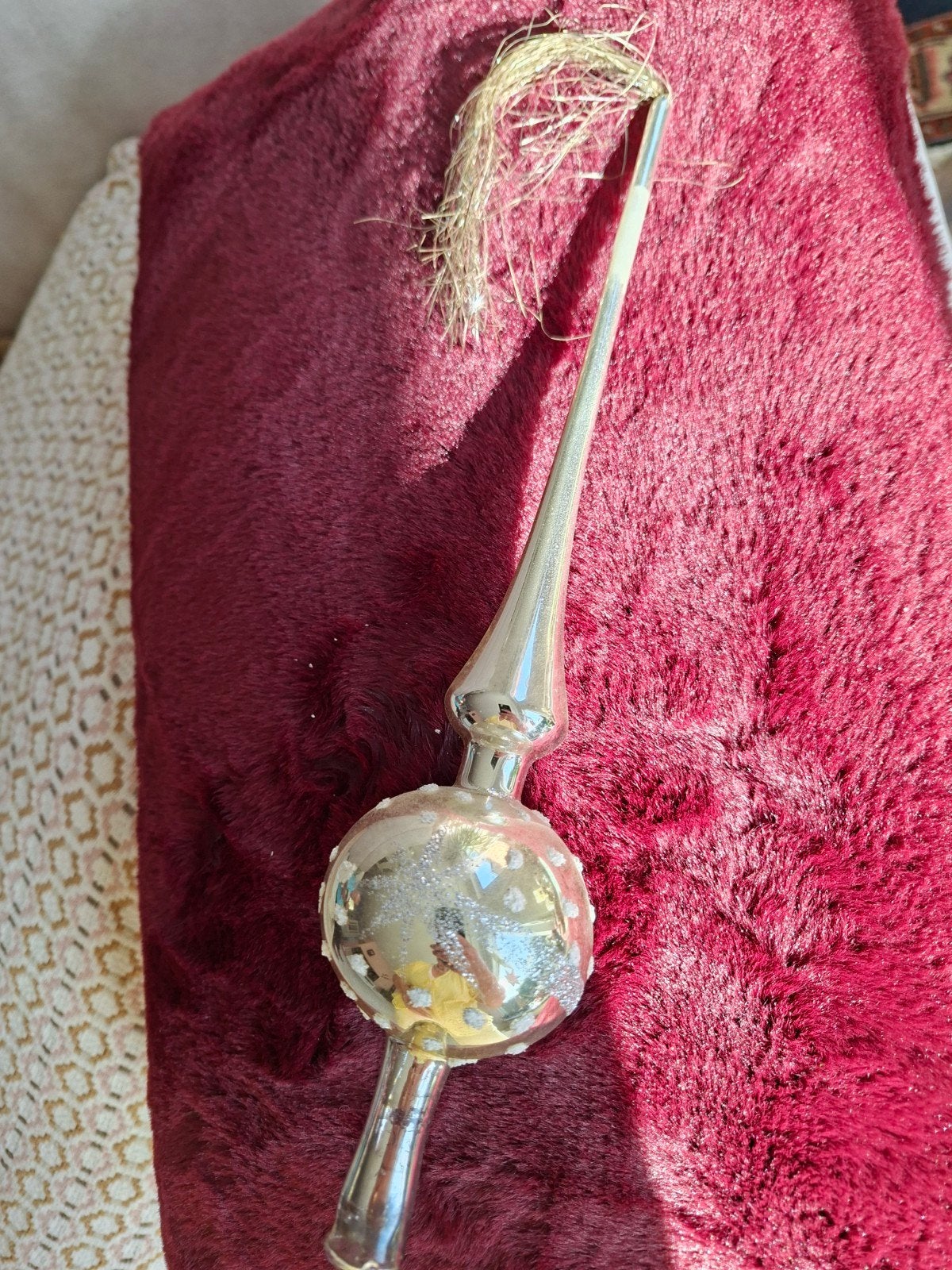 zilvere glas piek  , oud., Ophalen of Verzenden