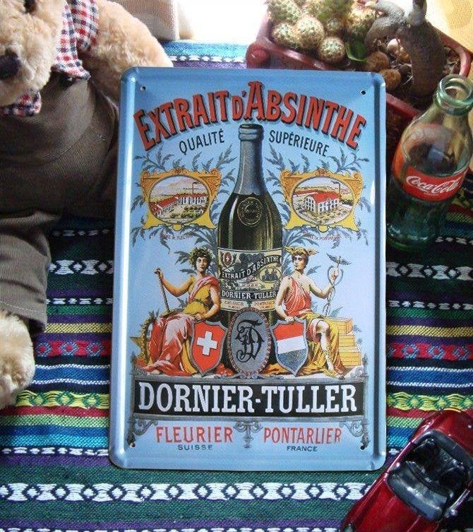 Dornier Tuller Vintage Metalen Bord (Plaat Reclame Drank), Verzenden, Nieuw, Wandbord of Wandpaneel
