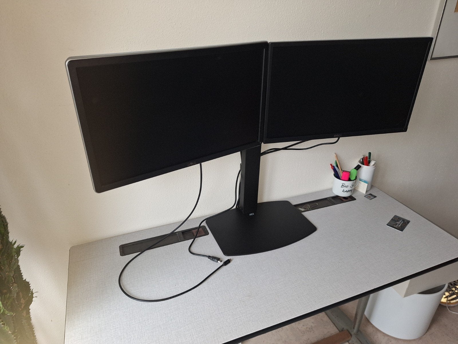 Monitor arm met 2 monitors, Computers en Software, Ophalen