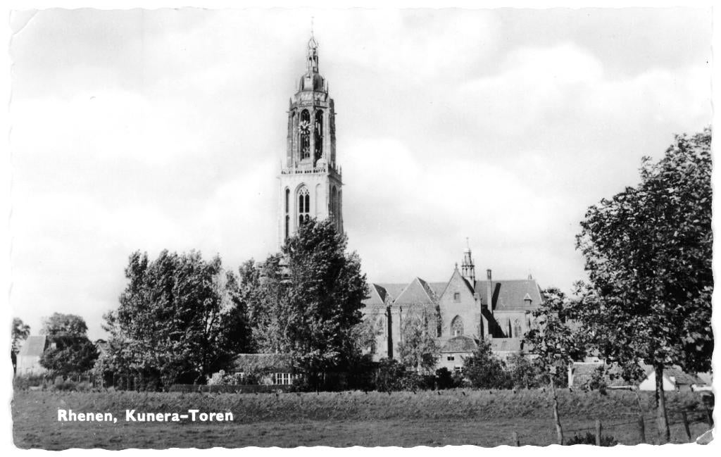 939183 Rhenen 1963 Kunera Toren Cunera Gelopen met postzegel